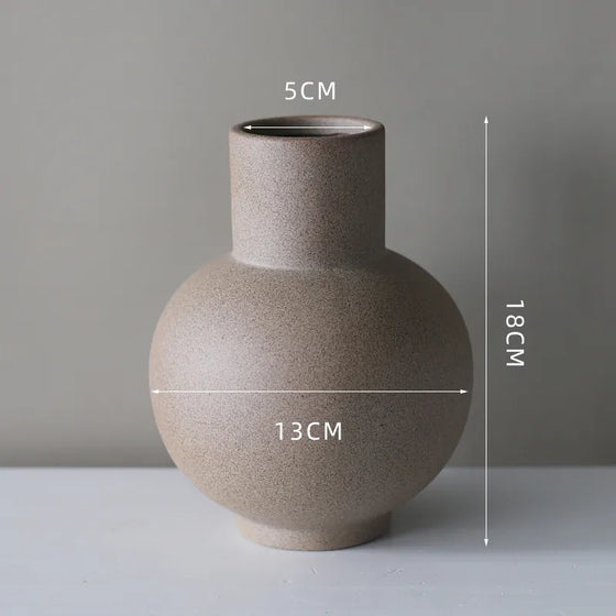 Simple Plain Ceramic Vase-DECORIZE