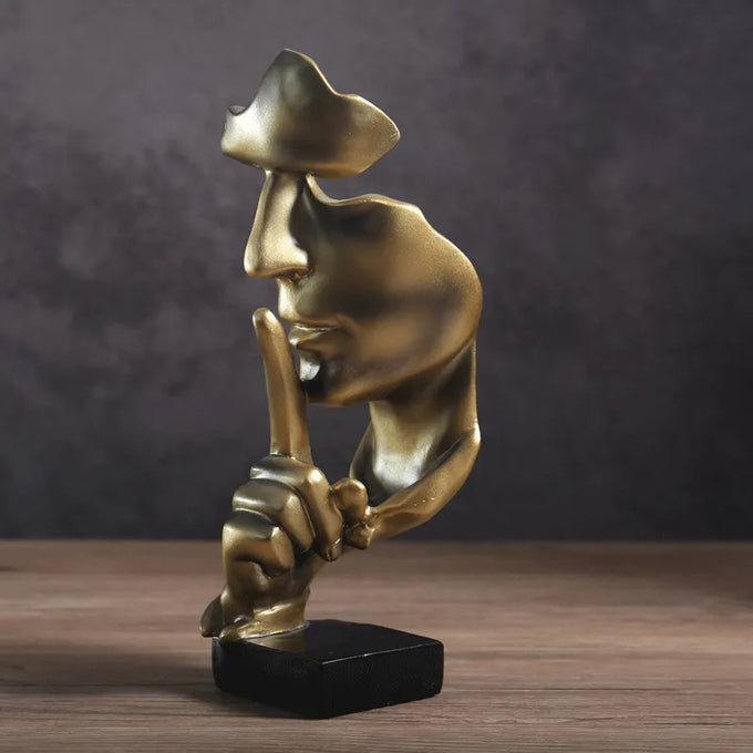  Silence Is A Gold Figure Abstract Crafts-DECORIZE