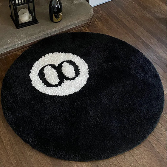 Simulation Billiards 8 Ball Rug-DECORIZE