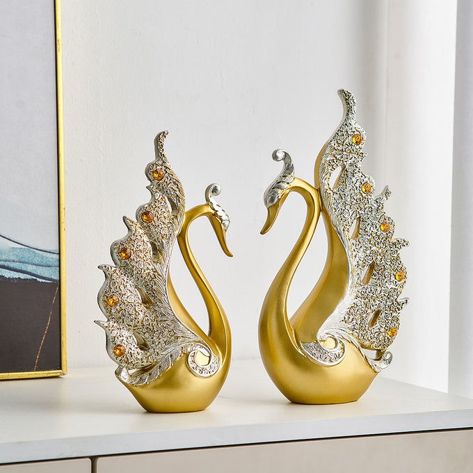  Gold Animal Figurines-DECORIZE