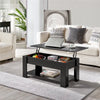 Rectangle Wooden Lift Top Coffee Table-DECORIZE