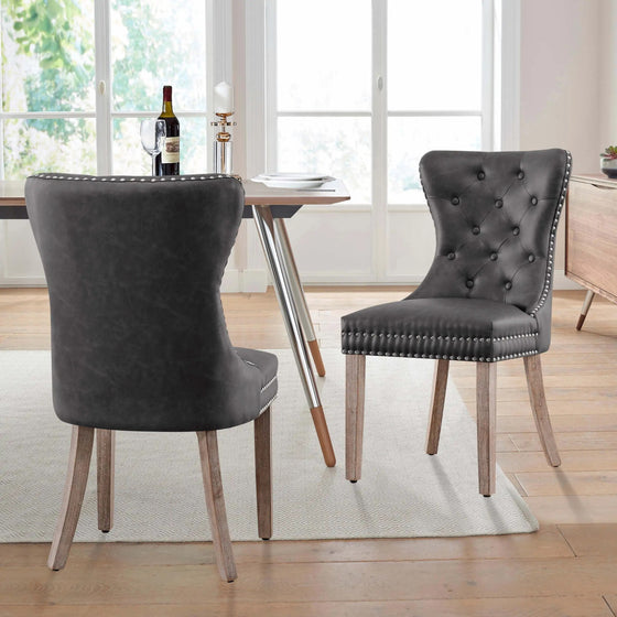 Dining Chairs PU Leather Chairs-DECORIZE