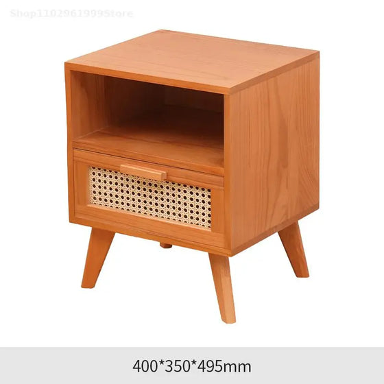 Wood Bedroom Bedside Table-DECORIZE