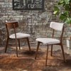 Indoor Mid-Century Fabric Dining Chairs-DECORIZE