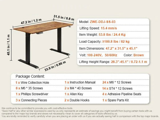 High Load Capacity Table for Home Office-DECORIZE