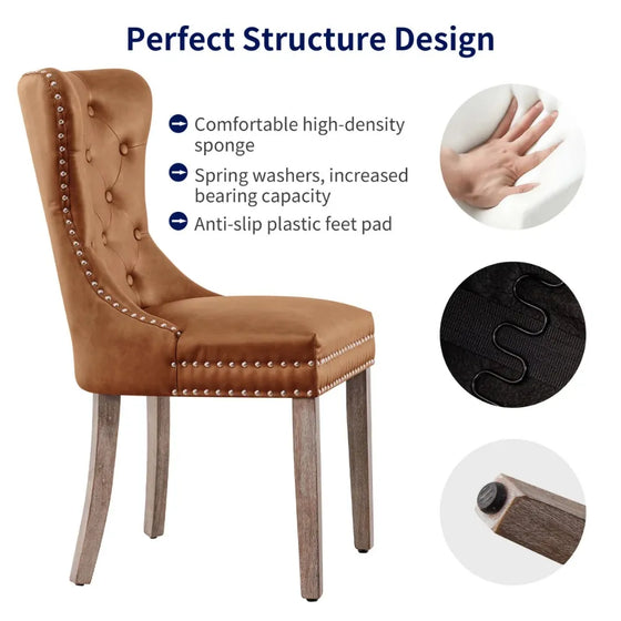 Dining Chairs PU Leather Chairs-DECORIZE