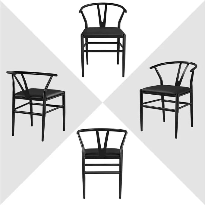  Black dinning table chairs-DECORIZE