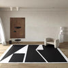 Retro Black White Striped Carpet-DECORIZE