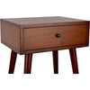 Mid Century 1-Drawer Wood Side Table-DECORIZE