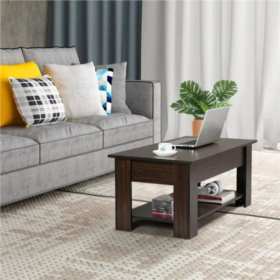 Rectangle Wooden Lift Top Coffee Table-DECORIZE