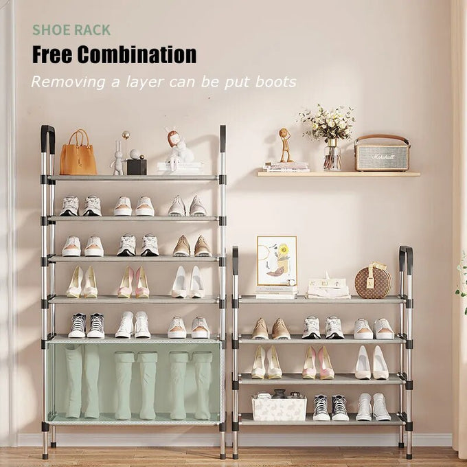  Simple Shoe Rack Metal Shoe Shelf-DECORIZE