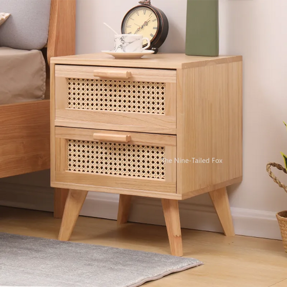 Wood Bedroom Bedside Table-DECORIZE