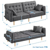 Memory Foam Convertible Futon Folding Sofa Bed-DECORIZE