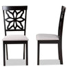 Dark Brown Wood 2-Piece Dining Chair Set-DECORIZE