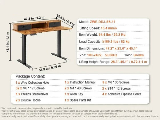 High Load Capacity Table for Home Office-DECORIZE