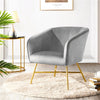 Alden Design Velvet Club Accent Chair-DECORIZE