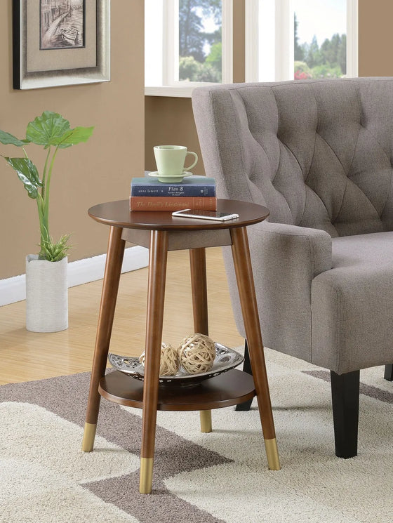 Convenience Concepts Wilson Mid Century Round End Table-DECORIZE