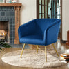 Alden Design Velvet Club Accent Chair-DECORIZE