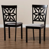 Dark Brown Wood 2-Piece Dining Chair Set-DECORIZE