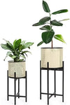 Mid Century Planter with Gold Plant Stand-DECORIZE