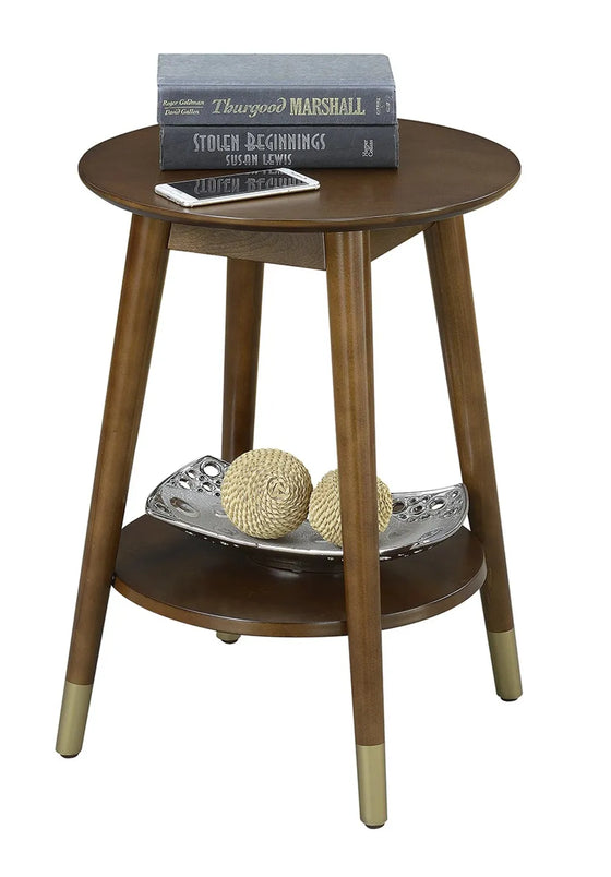 Convenience Concepts Wilson Mid Century Round End Table-DECORIZE