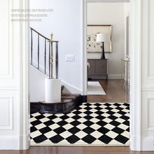  French Retro Checkerboard Carpet-DECORIZE