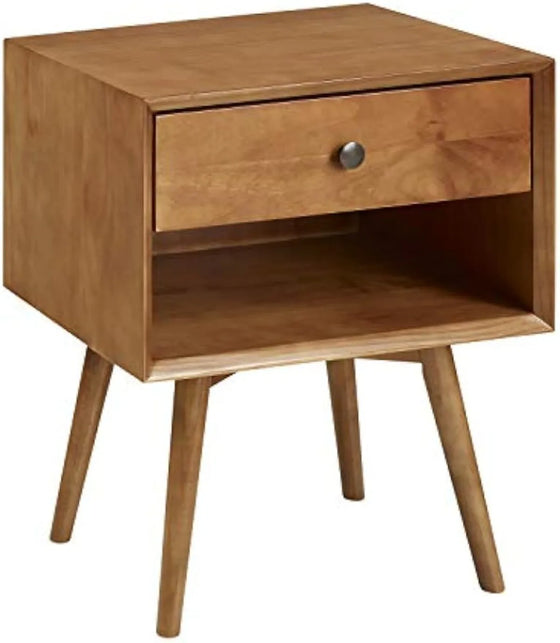 Mid Century Modern Wood Nightstand Side Table-DECORIZE