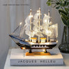 Wooden Sailboat Crafts Nautical Decoration-DECORIZE