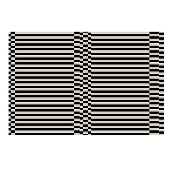 Retro Black White Striped Carpet-DECORIZE