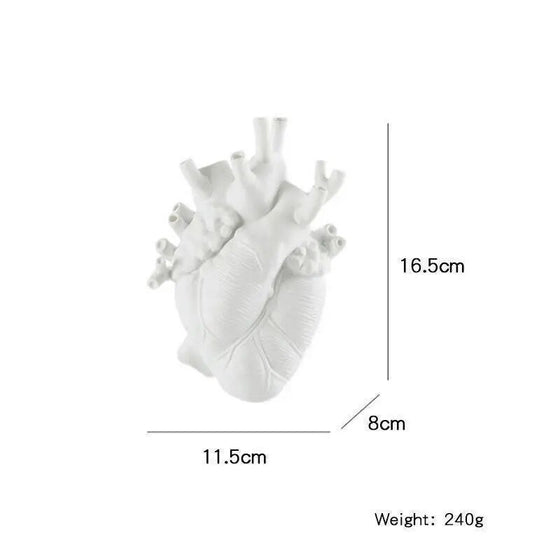 Heart-shaped vase resin vase-DECORIZE