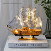 Wooden Sailboat Crafts Nautical Decoration-DECORIZE