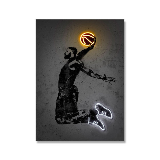 Neon Basketball Sport Posters Home Decoration-DECORIZE