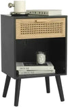 Century Modern Nightstand with Drawer-DECORIZE