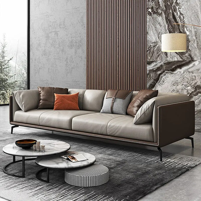  Italian Minimalist Leather Sofa-DECORIZE