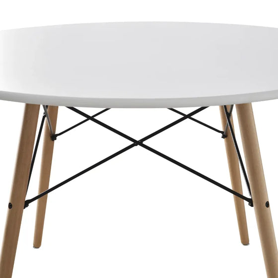 Round Modern Dining Table Mid Century Style-DECORIZE