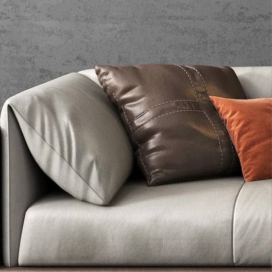 Italian Minimalist Leather Sofa-DECORIZE