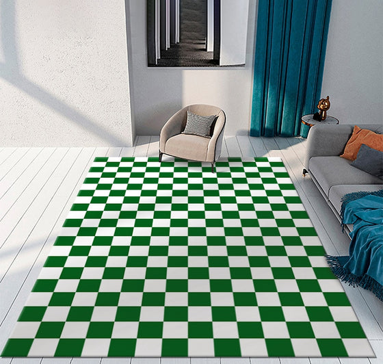 Color Checkerboard Plaid Carpet-DECORIZE