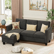  Convertible Sectional Small Sofa L-Shaped-DECORIZE