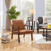 Alden Design Faux Leather Accent Chair-DECORIZE