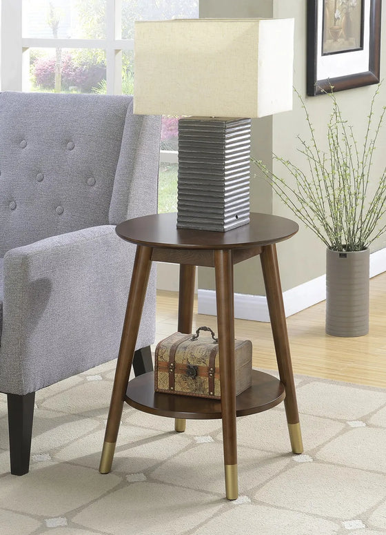 Convenience Concepts Wilson Mid Century Round End Table-DECORIZE