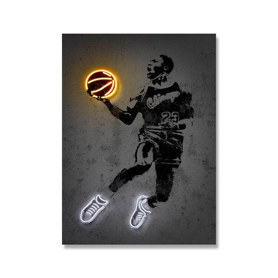 Neon Basketball Sport Posters Home Decoration-DECORIZE