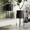 Jaxon Modern Black Planters (Set of 2)-DECORIZE