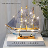 Wooden Sailboat Crafts Nautical Decoration-DECORIZE