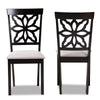 Dark Brown Wood 2-Piece Dining Chair Set-DECORIZE