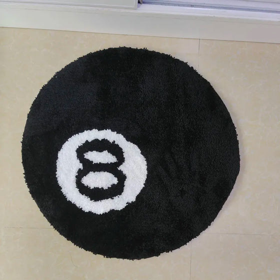 Simulation Billiards 8 Ball Rug-DECORIZE