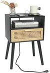 Century Modern Nightstand with Drawer-DECORIZE