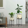 Mid Century Planter with Gold Plant Stand-DECORIZE