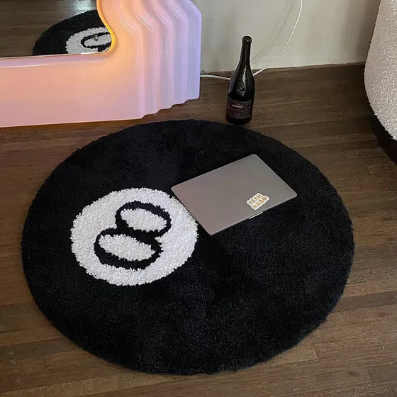 Simulation Billiards 8 Ball Rug-DECORIZE