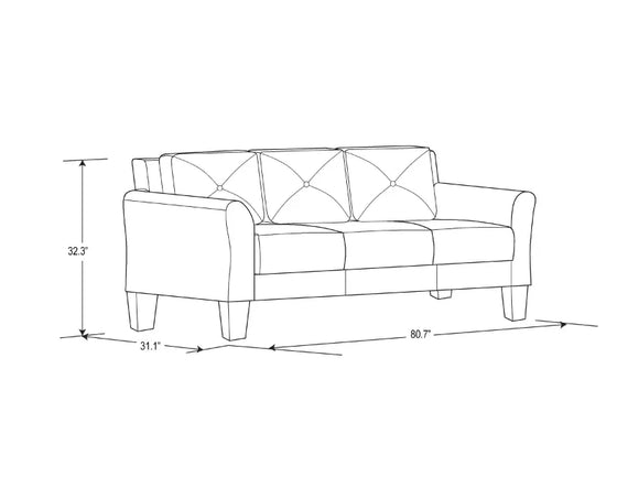 Lifestyle Solutions Taryn Curved Arms Sofa-DECORIZE