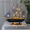 Wooden Sailboat Crafts Nautical Decoration-DECORIZE